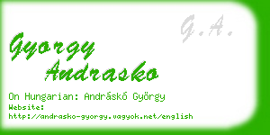 gyorgy andrasko business card