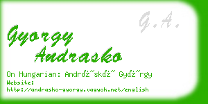 gyorgy andrasko business card